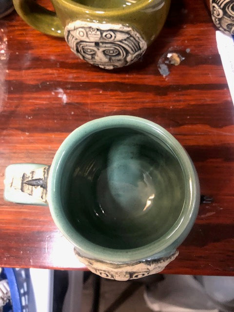 Green Artisan Aztec Mug